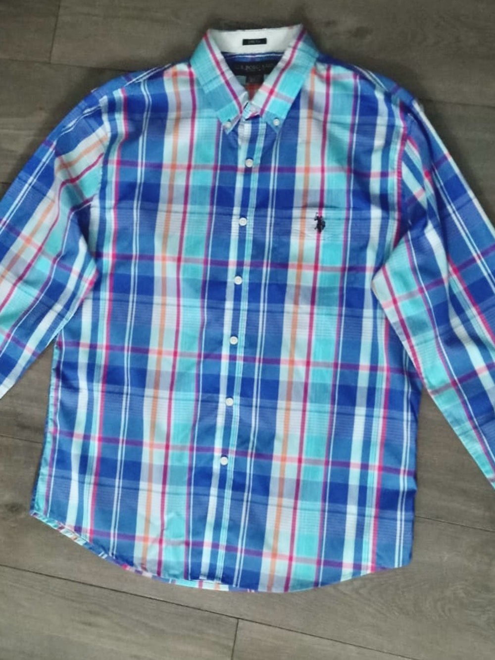 Polo by Ralph Lauren Blue Plaid Button-Down Shirt size L